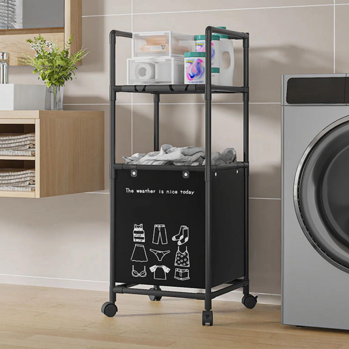 2-Tier Laundry Basket Organizer